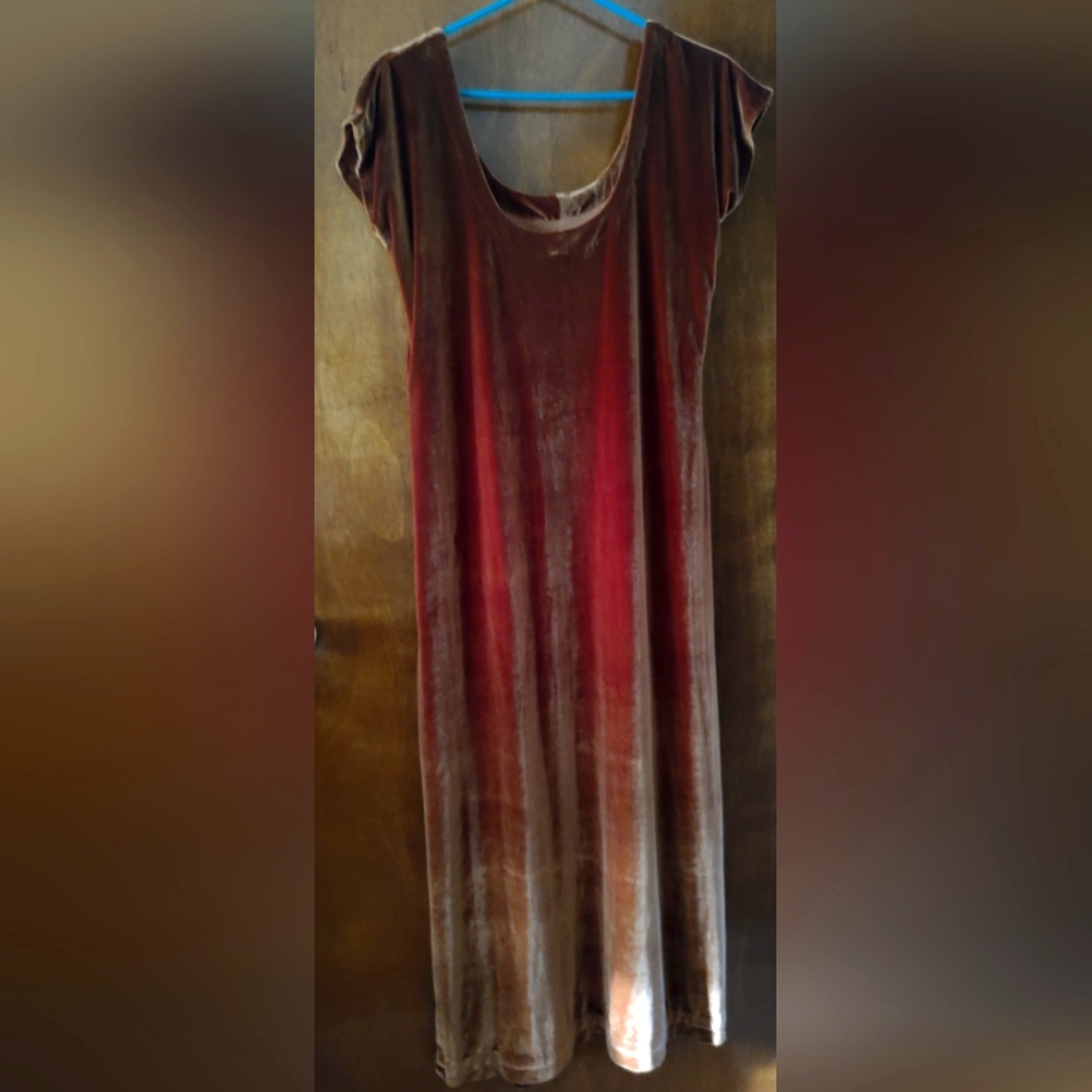 Velvet brown sheath dress size XL
